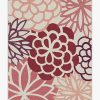 8 10 Red Area Rugs * | Promo Ruggable Emma Floral Rouge Pink Rug