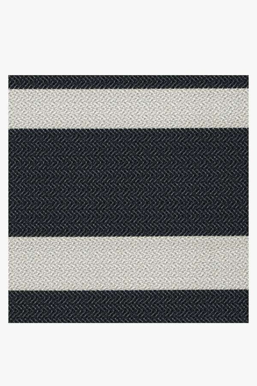 6 9 Outdoor Rugs * | Budget Ruggable Outdoor Sailmaker Stripe Black Rug