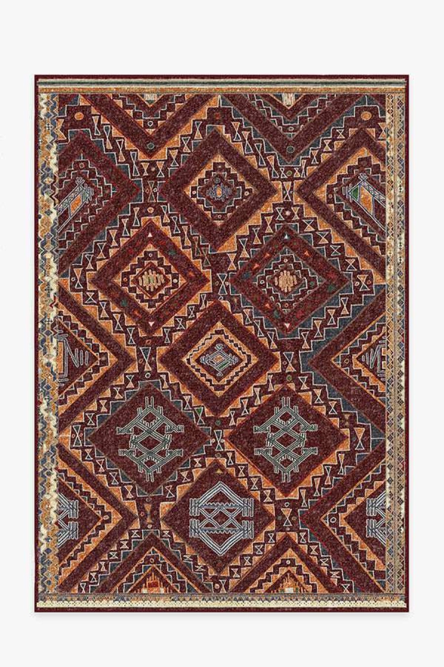 8 10 Red Area Rugs * | Outlet Ruggable Lunja Plum Rug