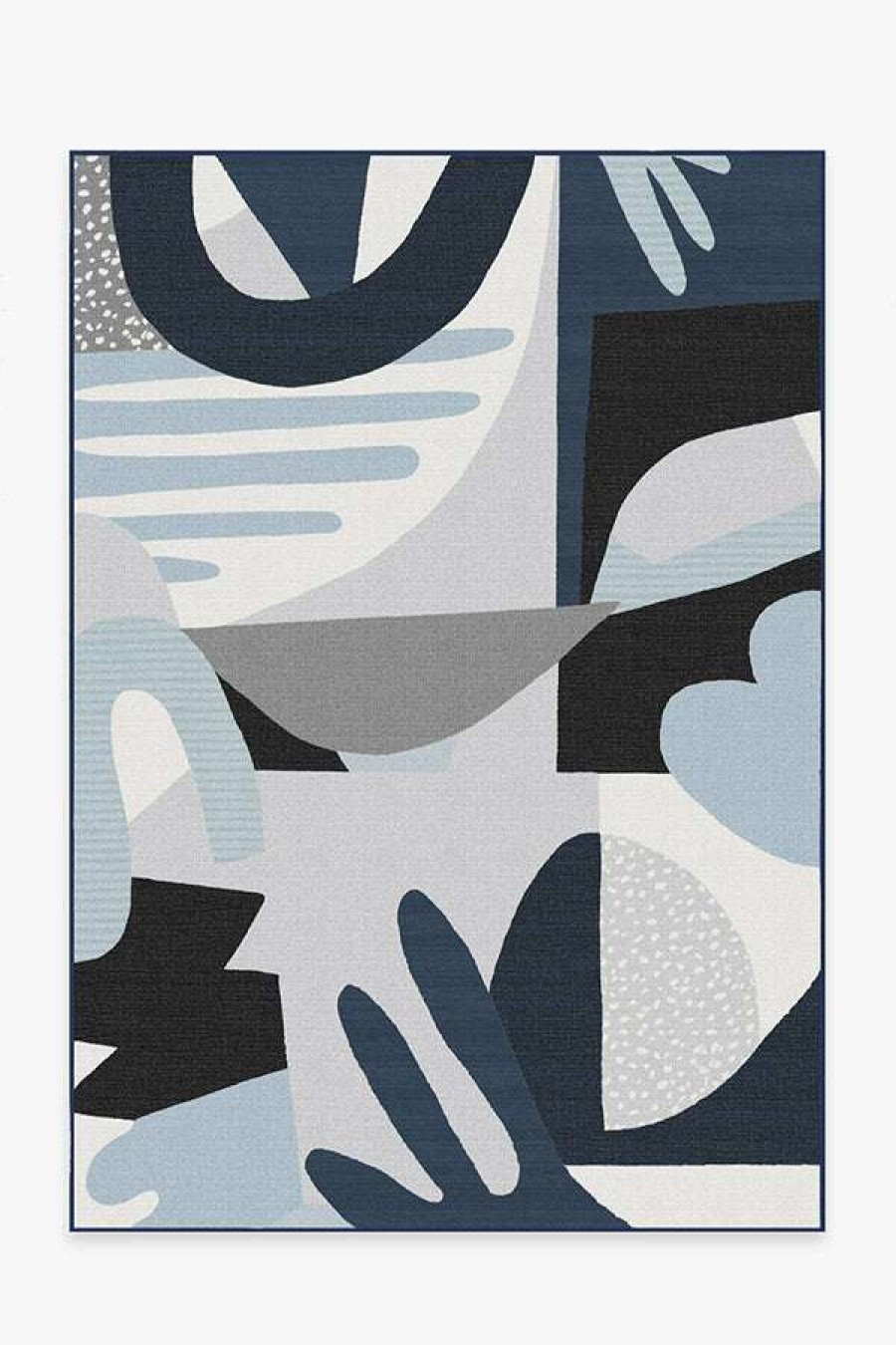 6 9 Outdoor Rugs * | Budget Ruggable Outdoor Medley Blue & Grey Rug