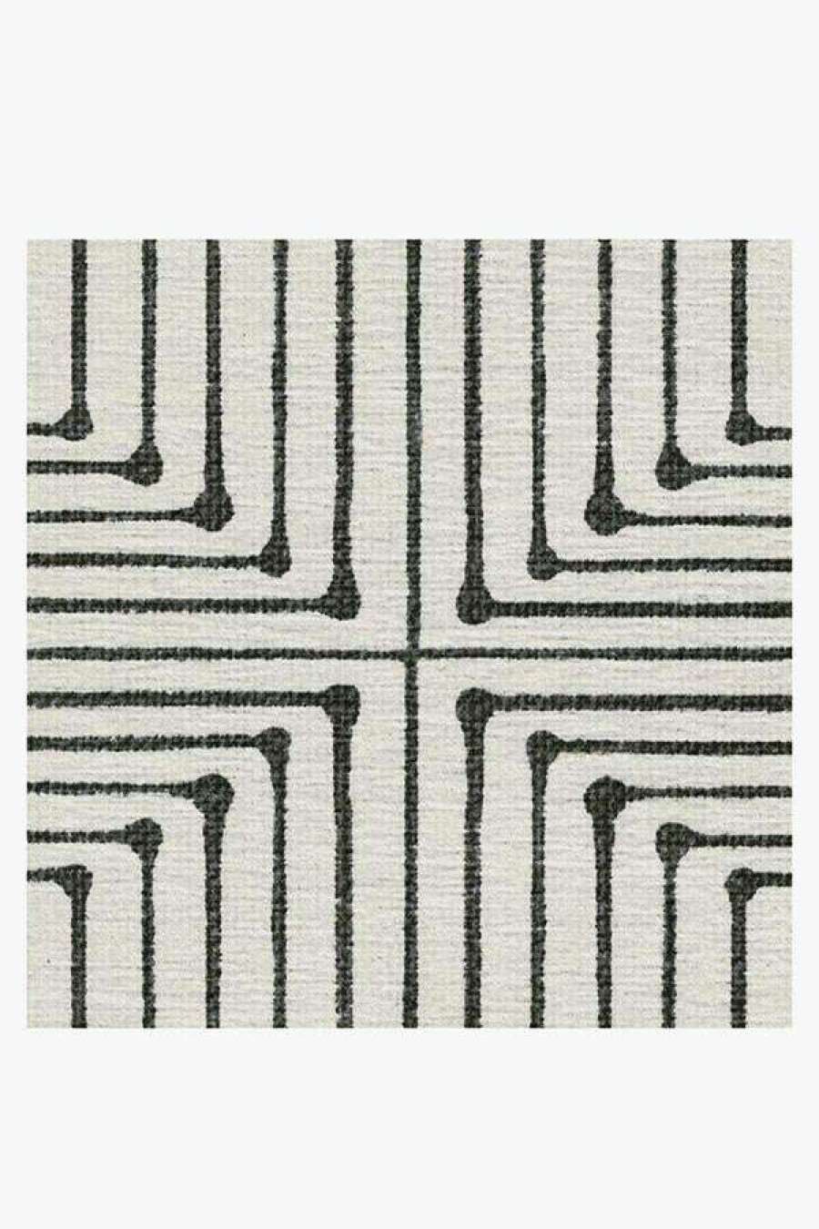 8 10 Black And White Rugs * | Cheapest Ruggable Jonathan Adler Inkdrop Black & Ivory Rug