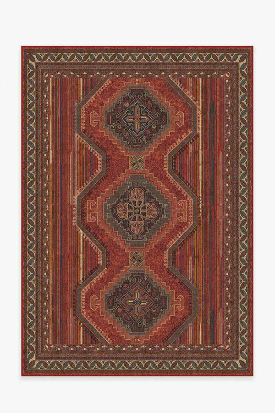 8 10 Red Area Rugs * | Best Sale Ruggable Mandalore Scarlet Red Rug