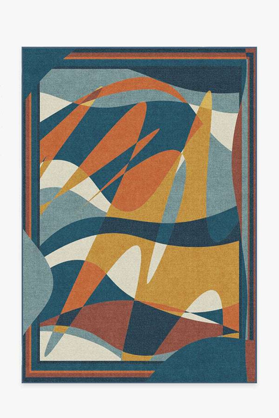 Abstract Rugs * | Best Deal Ruggable Monica Ahanonu Carrot Midnight Rug