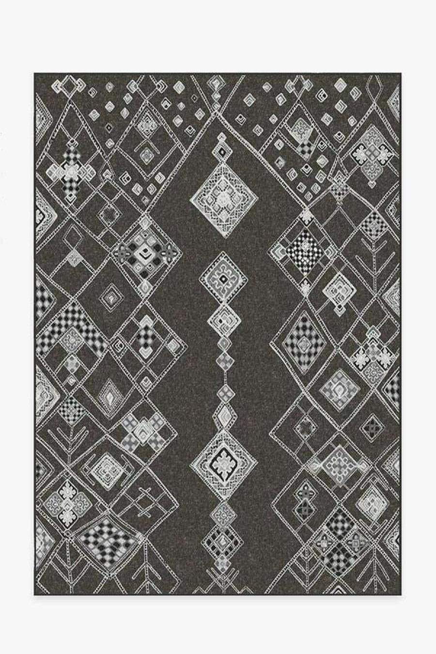 8 10 Black And White Rugs * | New Ruggable Farah Charcoal Rug