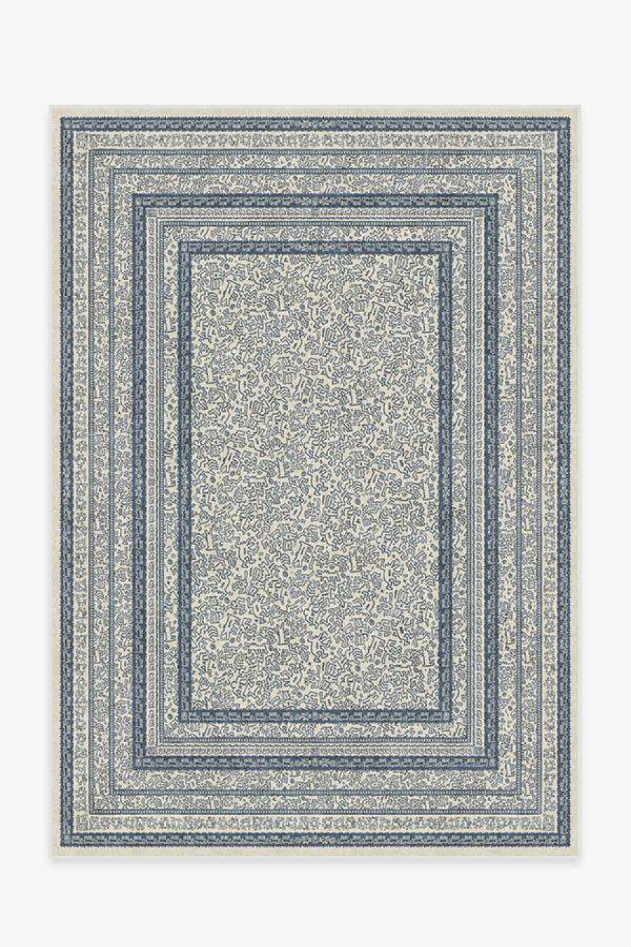 Abstract Rugs * | Deals Ruggable Keith Haring Delancey Ivory & Blue