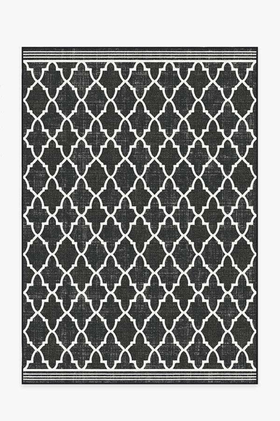 6 9 Outdoor Rugs * | Promo Ruggable Outdoor Varia Trellis Black Rug