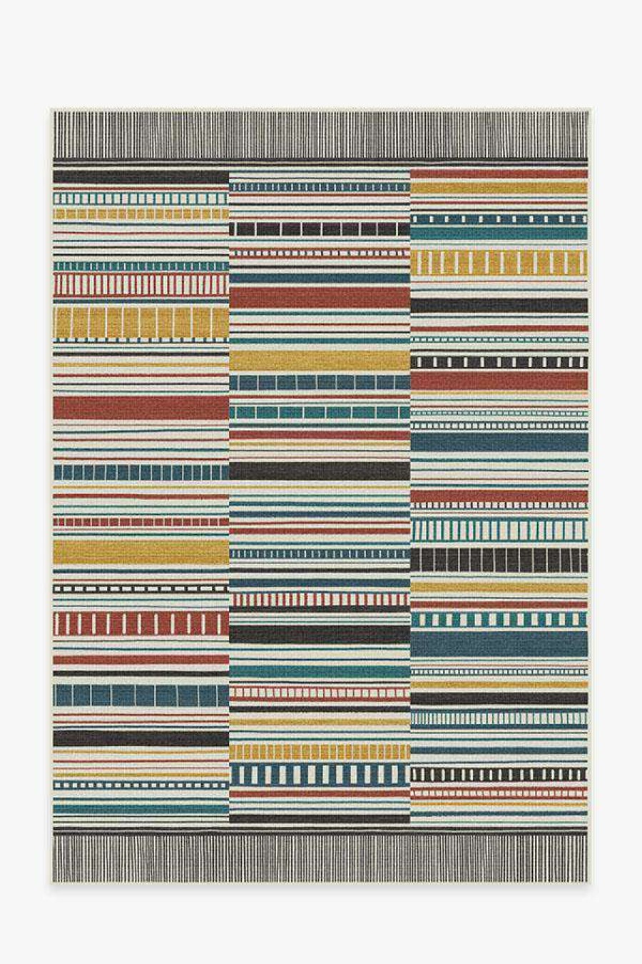 6 9 Outdoor Rugs * | Hot Sale Ruggable Outdoor Riviera Stripe Multicolor Rug