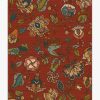 8 10 Red Area Rugs * | Top 10 Ruggable Frida Floral Red Rug