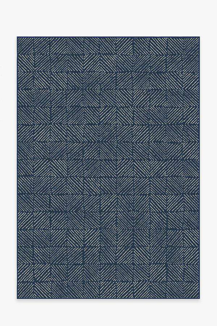 6 9 Outdoor Rugs * | Cheap Ruggable Outdoor Parquet Navy Rug