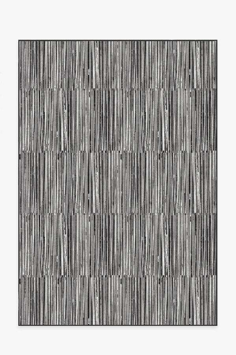 8 10 Black And White Rugs * | Flash Sale Ruggable Caspian Stripe Black Rug