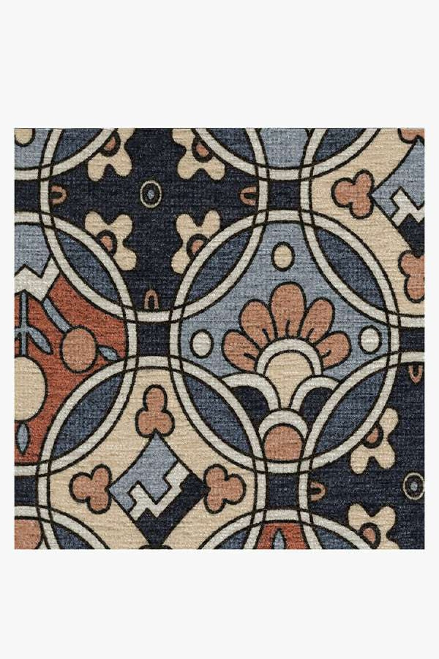 8 10 Red Area Rugs * | Cheapest Ruggable Anna Sui Sullivan Navy Rug