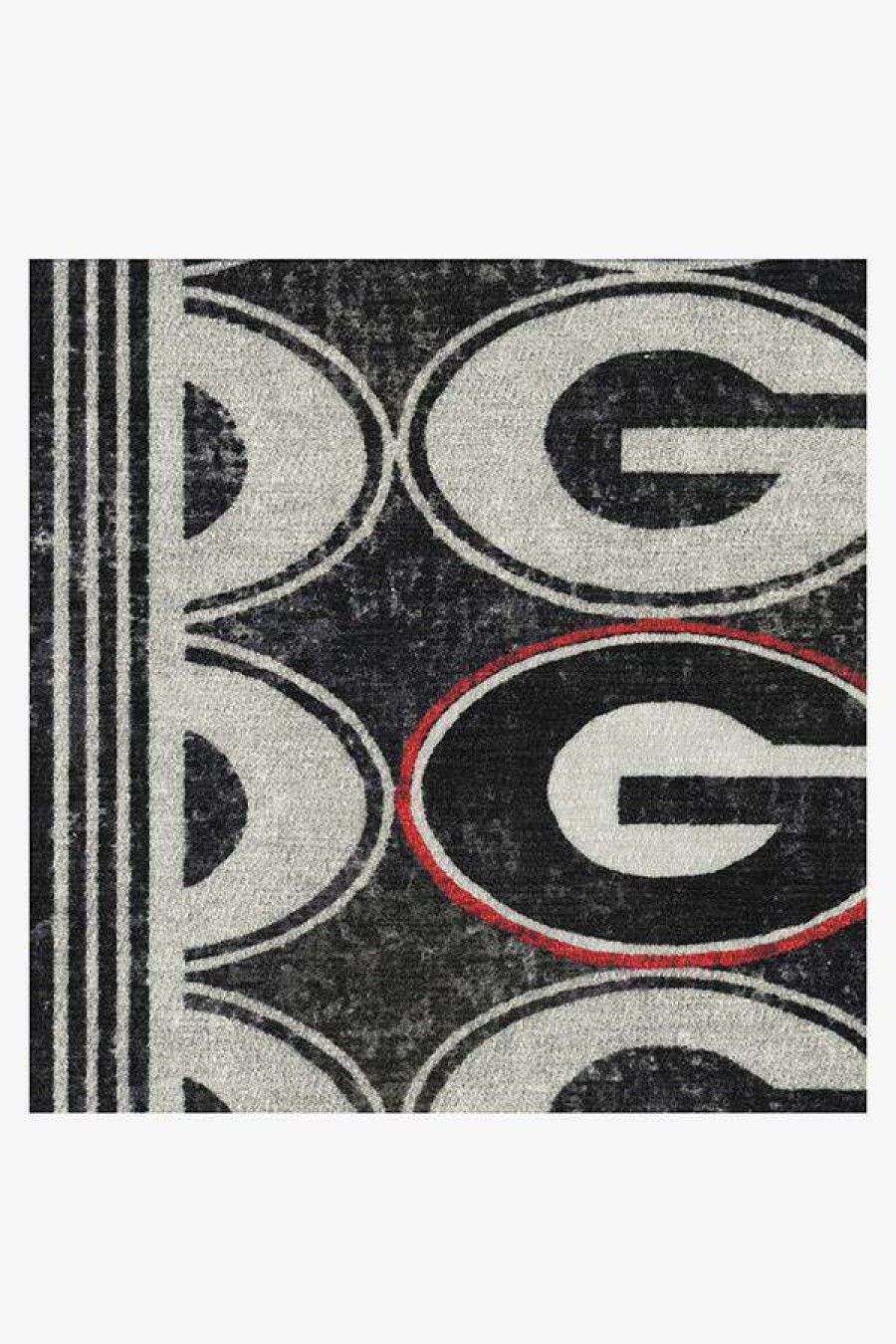 8 10 Black And White Rugs * | Best Pirce Ruggable University Of Georgia All Over Rug