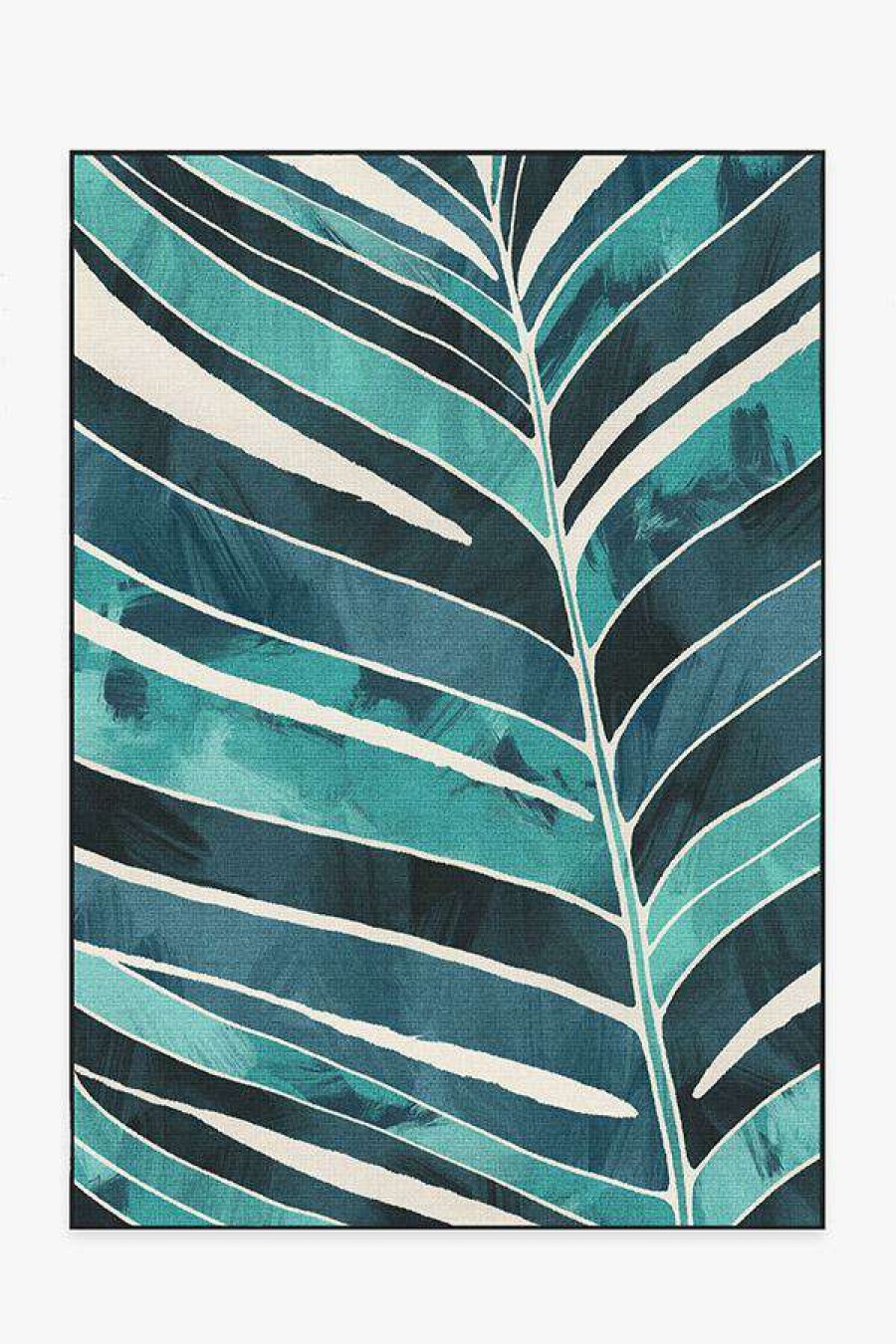 6 9 Outdoor Rugs * | Budget Ruggable Outdoor Ombra Teal Rug