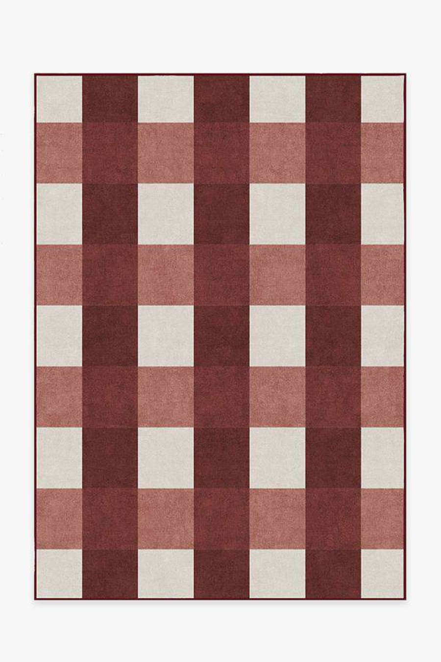 8 10 Red Area Rugs * | Brand New Ruggable Buffalo Plaid Red & White Rug