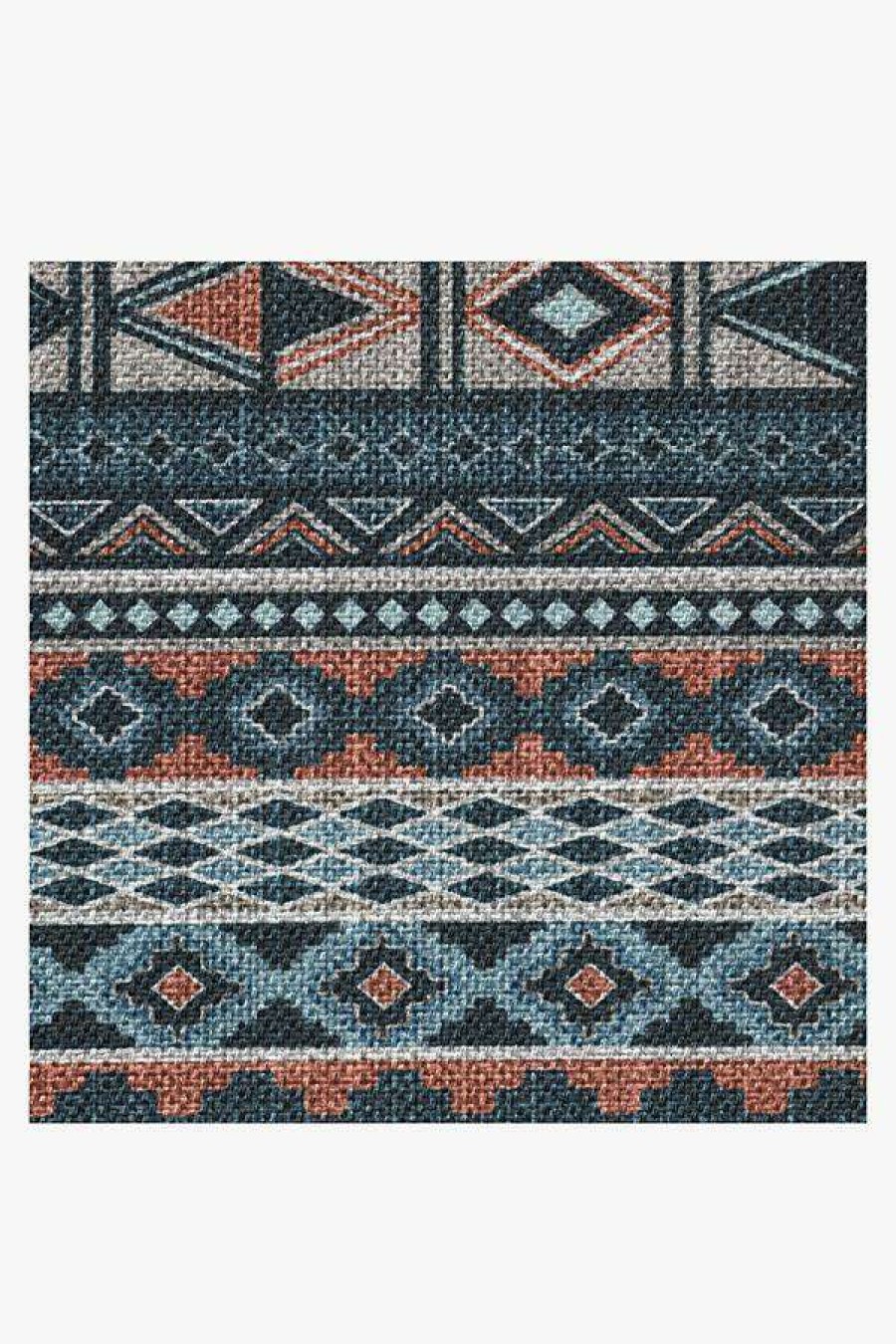 6 9 Outdoor Rugs * | Buy Ruggable Outdoor Juneau Teal Rose Rug