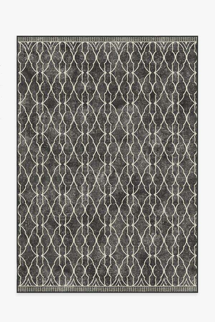 8 10 Black And White Rugs * | Cheapest Ruggable Grogu Trellis Black Rug