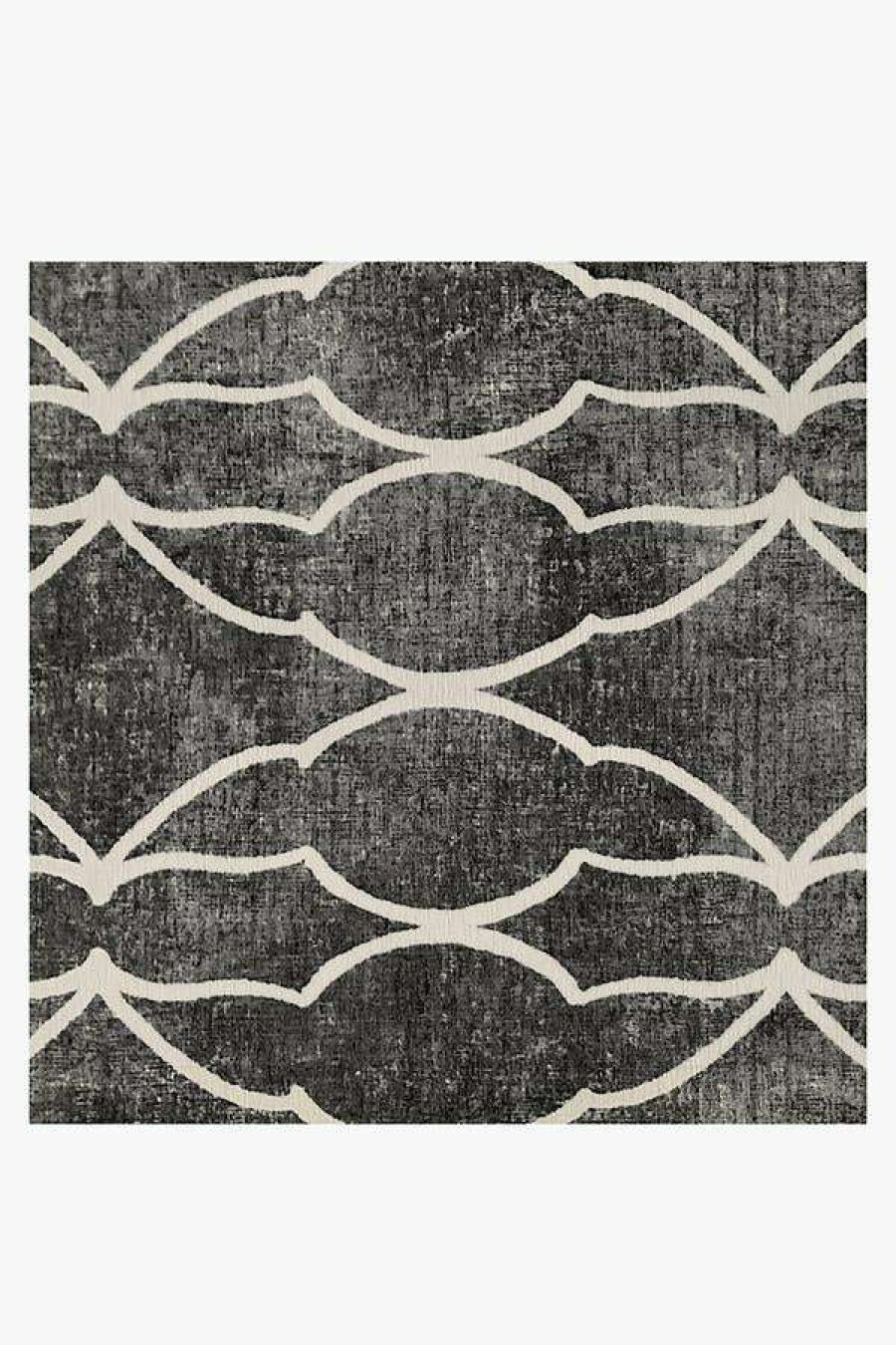 8 10 Black And White Rugs * | Cheapest Ruggable Grogu Trellis Black Rug