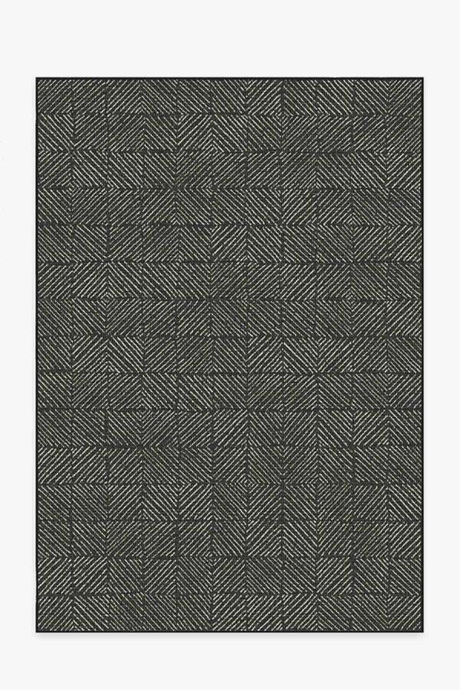 6 9 Outdoor Rugs * | Best Pirce Ruggable Outdoor Parquet Black Rug