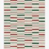 8 10 Red Area Rugs * | Best Deal Ruggable Broken Stripe Red & Green Rug