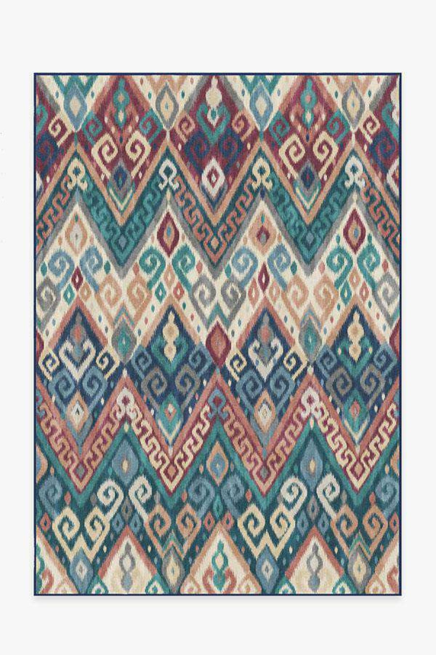 8 10 Red Area Rugs * | Best Pirce Ruggable Orissa Sapphire Rug