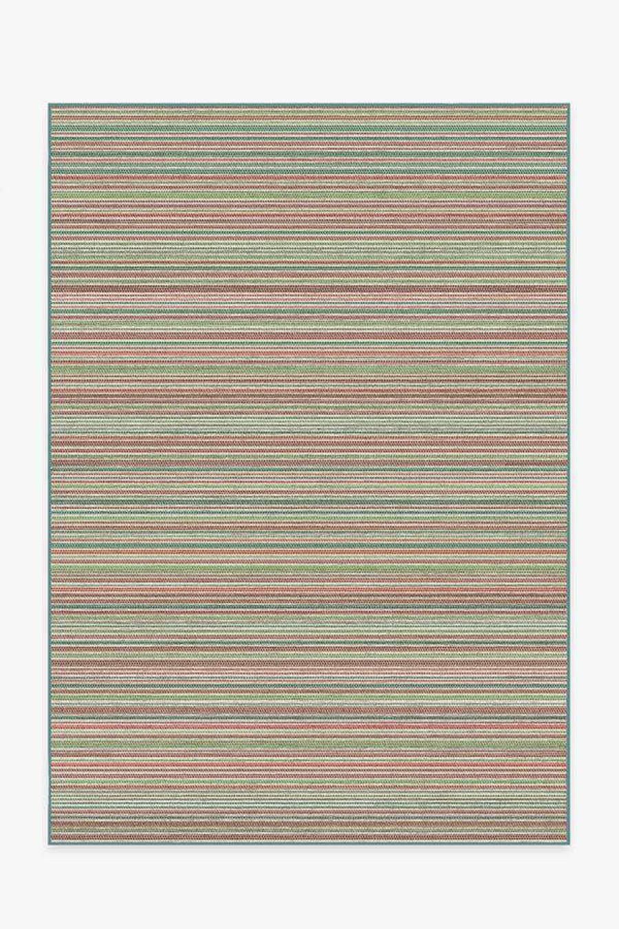 8 10 Red Area Rugs * | Best Reviews Of Ruggable Multi Stripe Holiday Rug