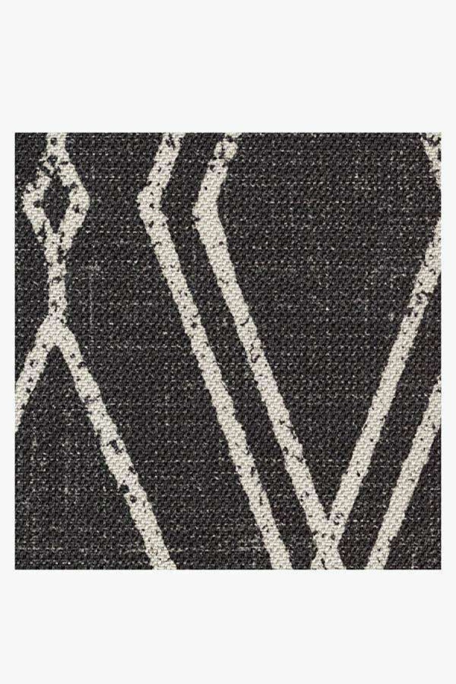 6 9 Outdoor Rugs * | Brand New Ruggable Outdoor Gemma Lattice Black Rug