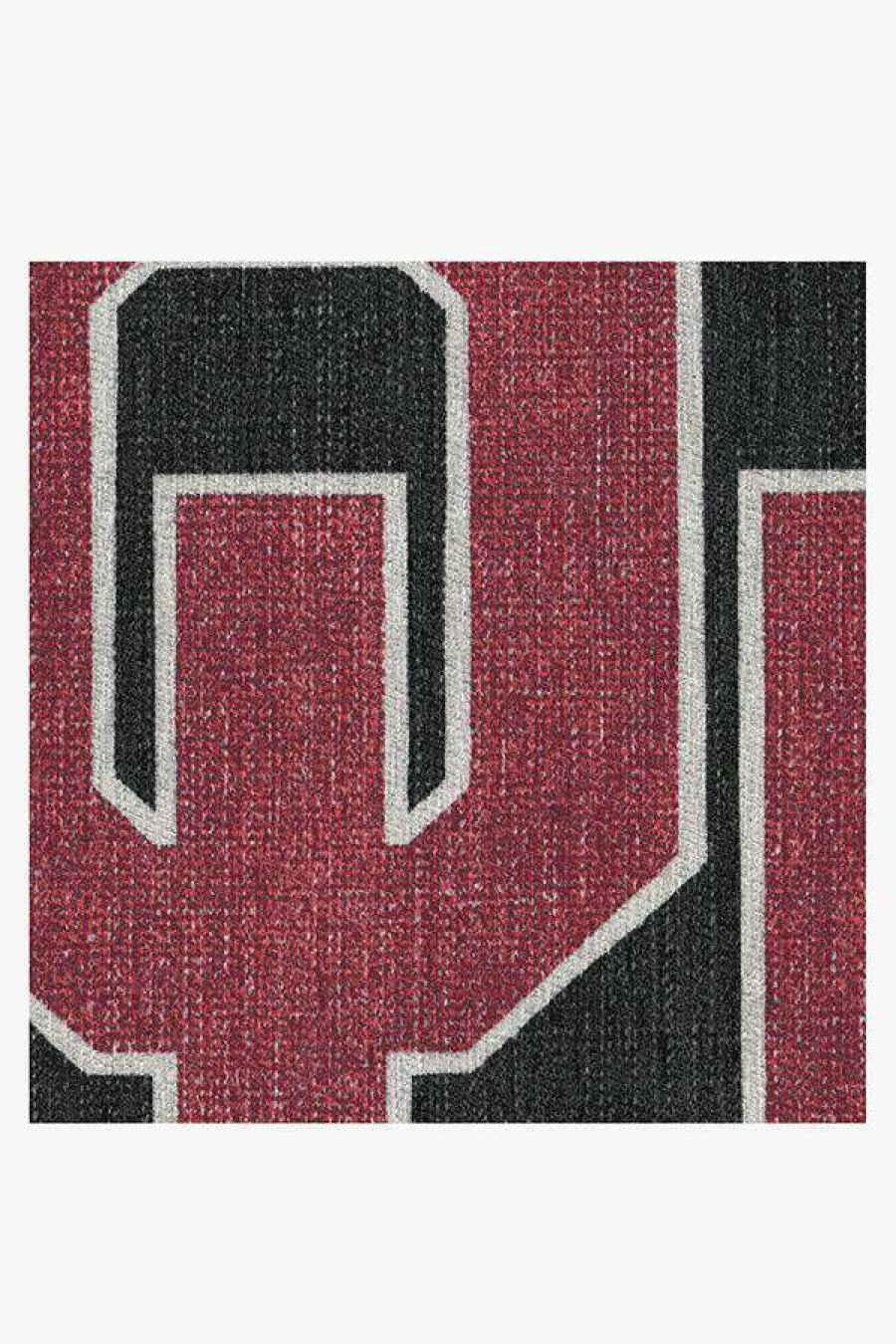 8 10 Red Area Rugs * | Cheapest Ruggable University Of Oklahoma Splash Logo Rug