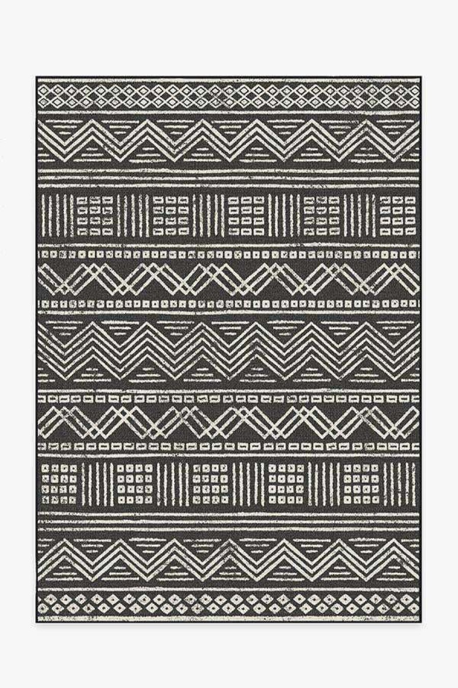 6 9 Outdoor Rugs * | Deals Ruggable Outdoor Loma Black Rug