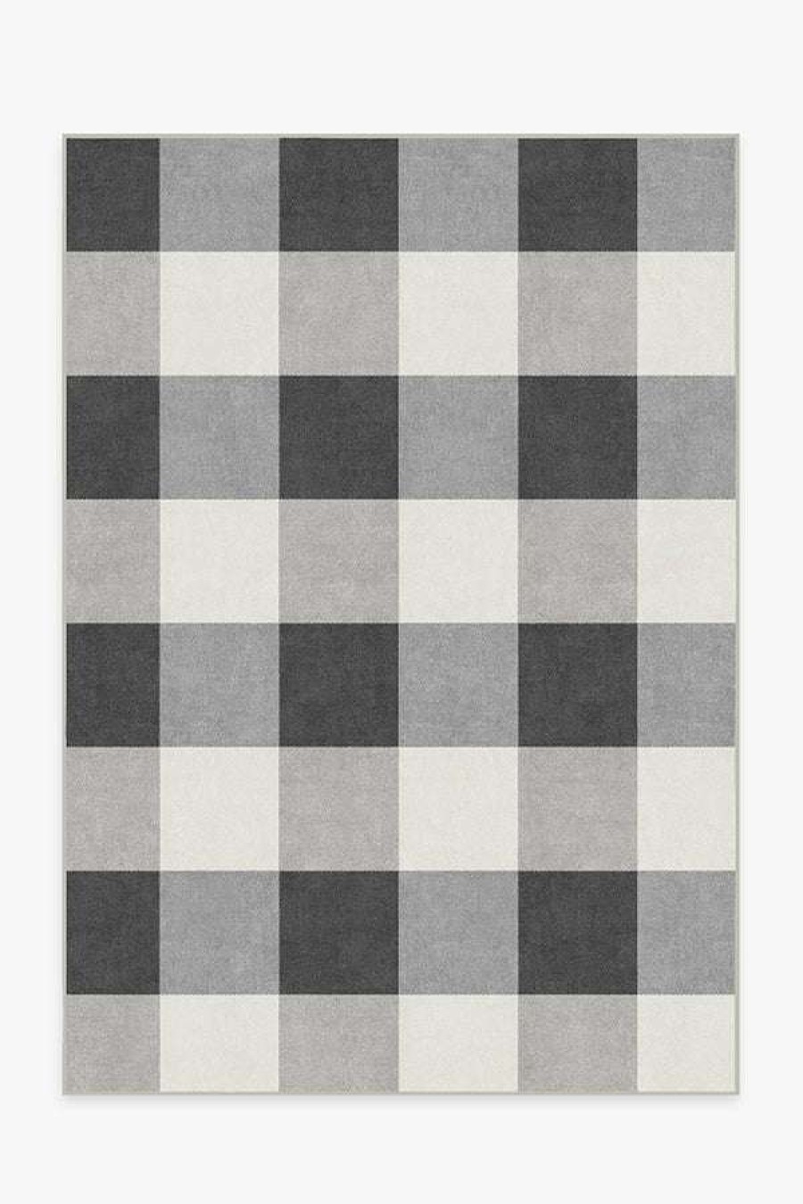 8 10 Black And White Rugs * | Best Deal Ruggable Buffalo Plaid Black & White Rug