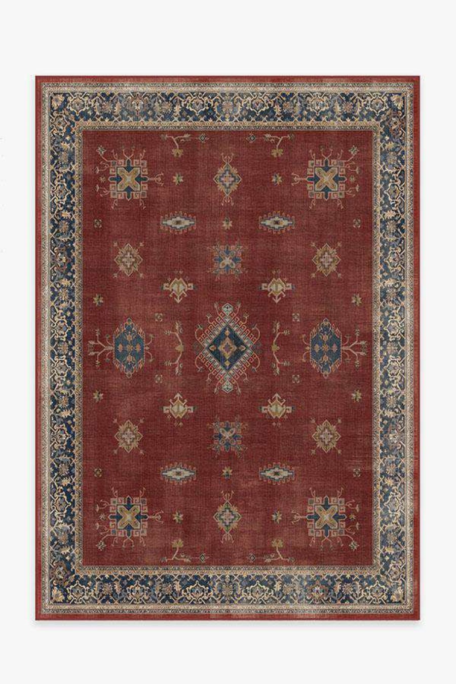 8 10 Red Area Rugs * | New Ruggable Verena Amber Red Rug