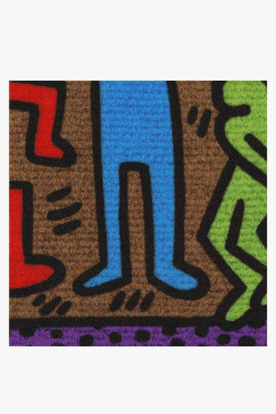 Abstract Rugs * | Brand New Ruggable Keith Haring Dance Party Doormat