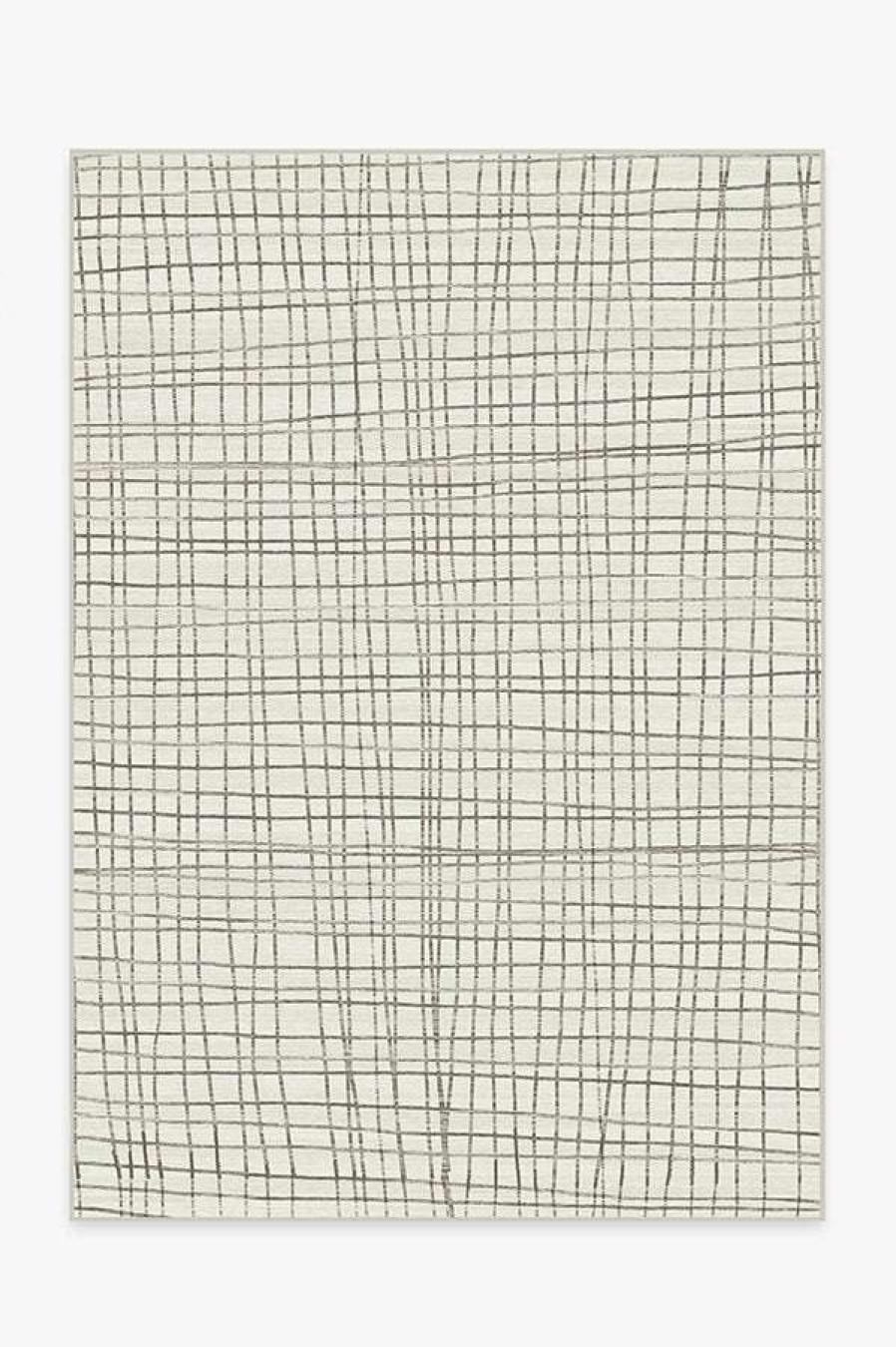 Abstract Rugs * | Hot Sale Ruggable Modern Grid Creme Rug