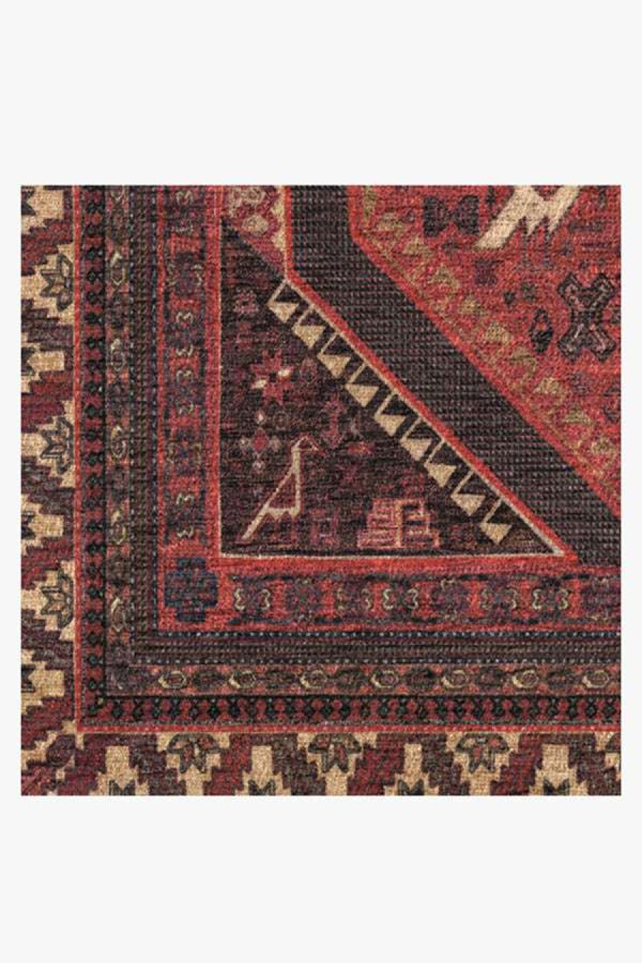 8 10 Red Area Rugs * | Top 10 Ruggable Zareen Scarlet Red Rug