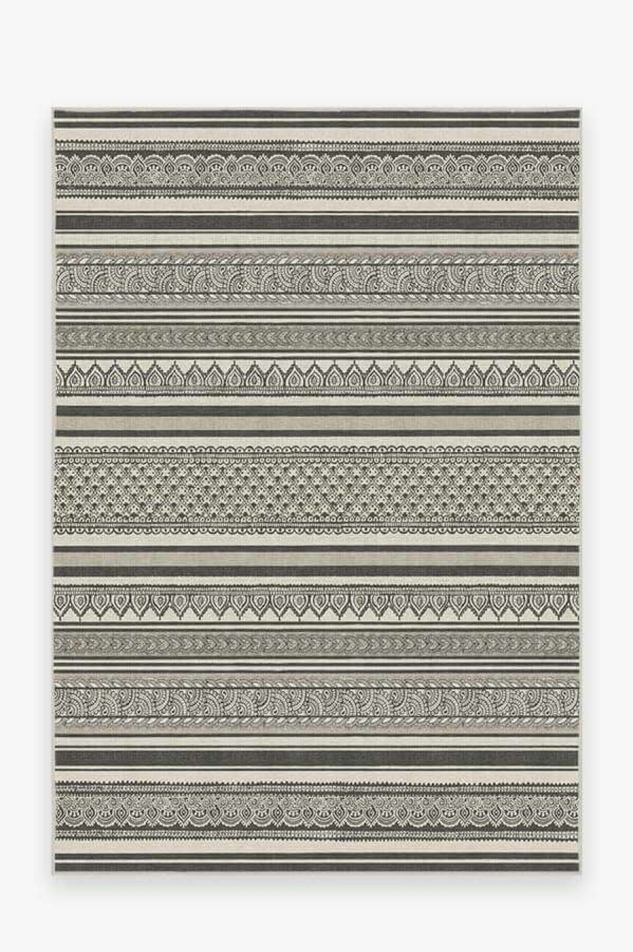 8 10 Black And White Rugs * | Cheap Ruggable Nira Charcoal Rug