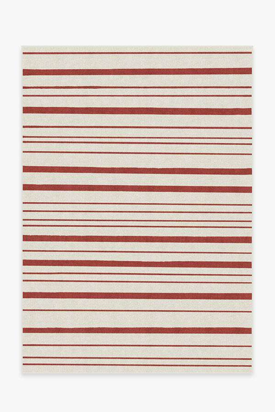 8 10 Red Area Rugs * | Top 10 Ruggable Hudson Stripe Red Rug