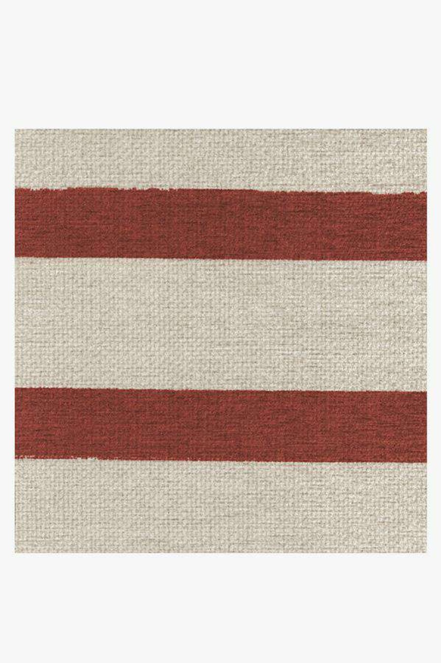 8 10 Red Area Rugs * | Top 10 Ruggable Hudson Stripe Red Rug