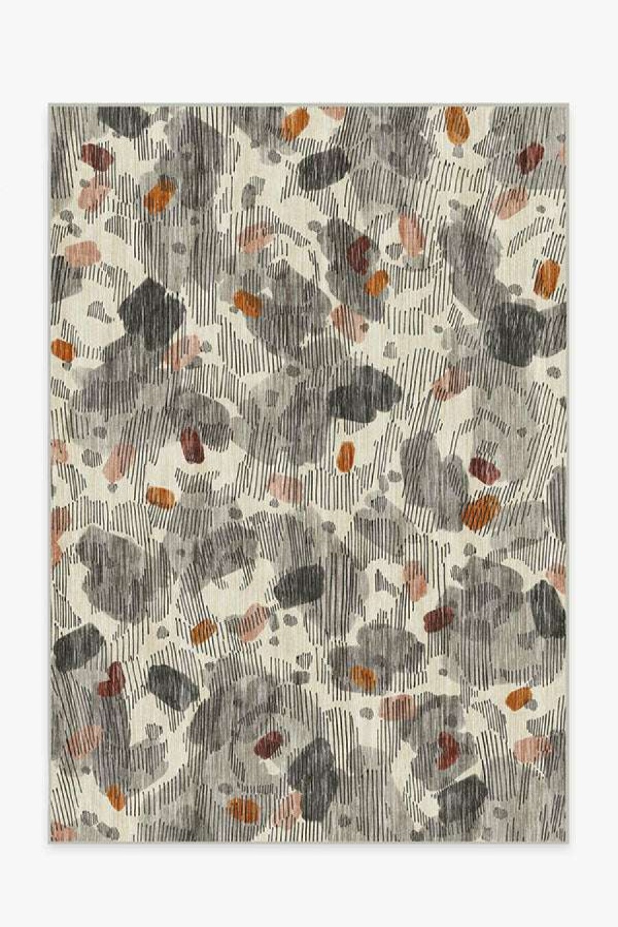 8 10 Red Area Rugs * | Budget Ruggable Leona Warm Grey Rug