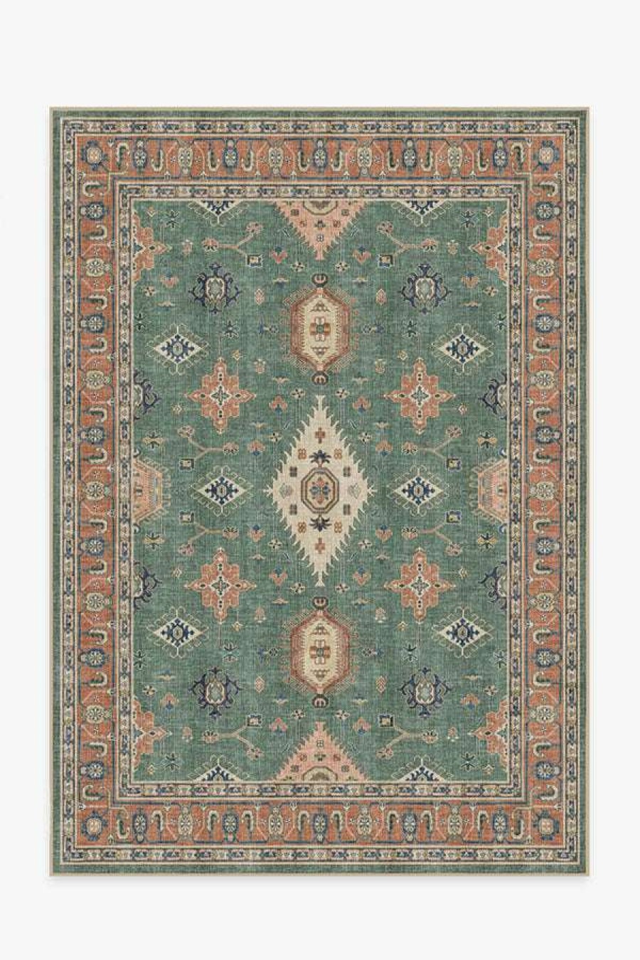 6 9 Outdoor Rugs * | Budget Ruggable Outdoor Ranier Copper Sage Rug