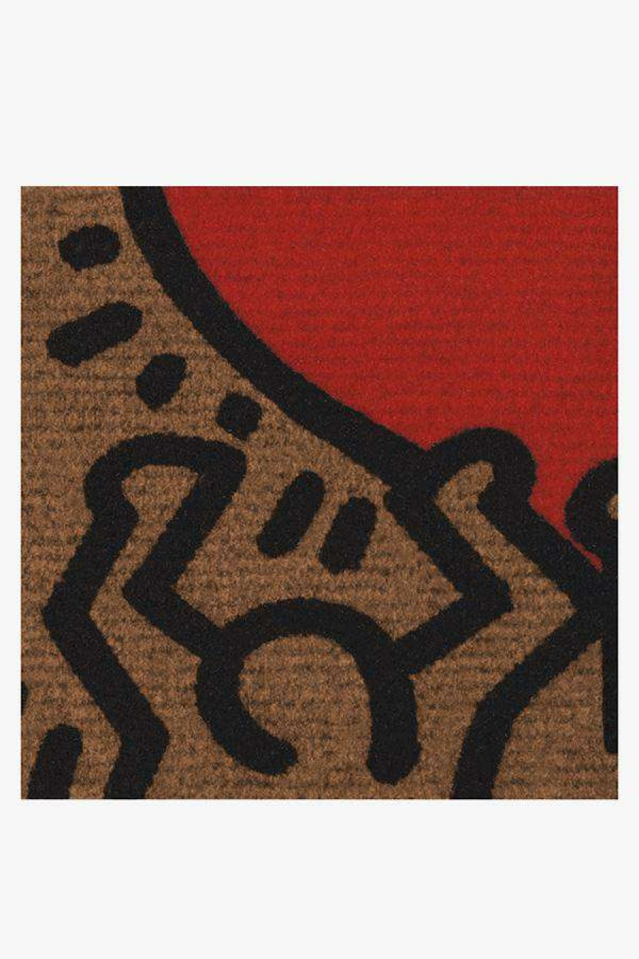 Abstract Rugs * | Best Deal Ruggable Keith Haring Holding Heart Doormat