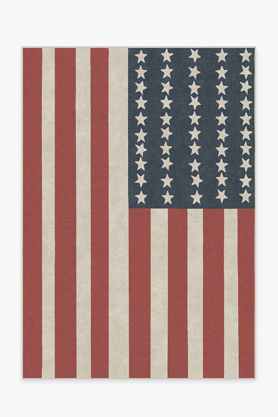 8 10 Red Area Rugs * | Hot Sale Ruggable American Flag Red Rug