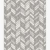 6 9 Outdoor Rugs * | Promo Ruggable Outdoor Painted Chevron Grey Rug